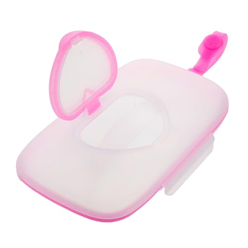 Beaupretty Tragbarer Feuchttücher Spender Herzform Wiederbefüllbar Leicht Langlebig Kompakt aus Robustem für Babyhandtücher Reise Auto Wickeltasche Outdoor Nutzung von Beaupretty