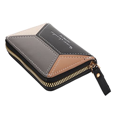 Beaupretty Modisches Kartenetui für Damen Kleiner Kartenhalter PU RFID Geschützt mit Reißverschluss Tragbar für Ausweise und Kreditkarten für Unterwegs von Beaupretty