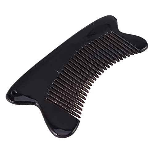 Beaupretty Tragbarer Oxhorn Massagekamm Schmalzähnig Sanfte Kopfhautmassage Fördert Durchblutung Statisch für Männer und Frauen von Beaupretty