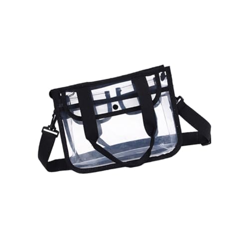 Beaupretty Transparente EVA Schultertasche Damen Leichte Sommer Crossbody Handtasche Modisch Vielseitig Einsetzbar für Strand Reisen Freizeit Schwarz von Beaupretty