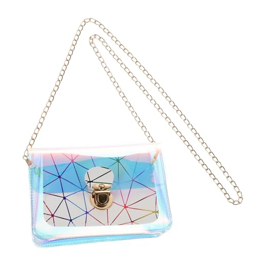 Beaupretty Transparente Kleine Crossbody Bag Damen Schultertasche aus PVC Leichte Kleine Umhängetasche für Alltag und Party Modische Jelly Tote mit Eleganter Optik Vielseitig als Handtasche von Beaupretty
