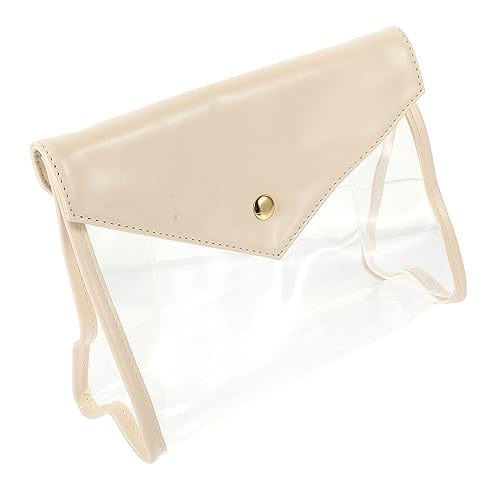 Beaupretty Transparente Kosmetiktasche Klar Große Tragetasche Mit Reißverschluss Durchsichtiger Kulturbeutel Aus Kunststoff Einkaufstasche Für Frauen Reisen Weiß PVC Handtasche BH Urlaub von Beaupretty