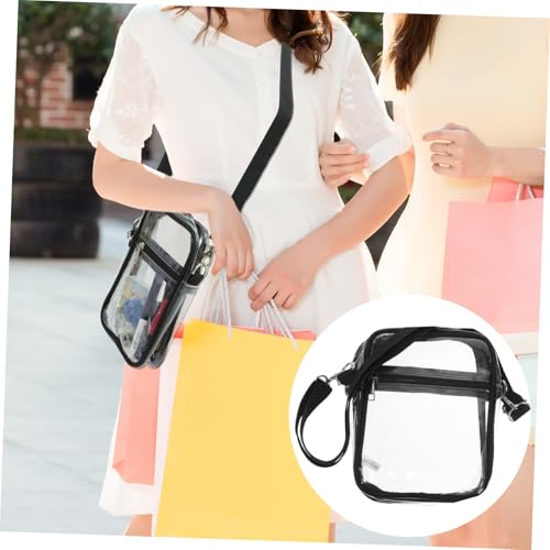 Beaupretty Transparente Mini Umhängetasche Damen Schwarz Modische Jelly Crossbody Bag für Alltag Freizeit Club mit Ausreichendem Fassungsvermögen Leichter Zugang Stilvoll und Praktisch von Beaupretty