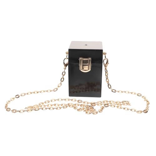 Beaupretty Transparente Mini Umhängetasche Damen mit Kettenriemen Kleine Münzbörse und Lippenstift Tasche Leichte Clutch für Alltag und Abend Handliche Crossbody Tasche mit Sicherer von Beaupretty