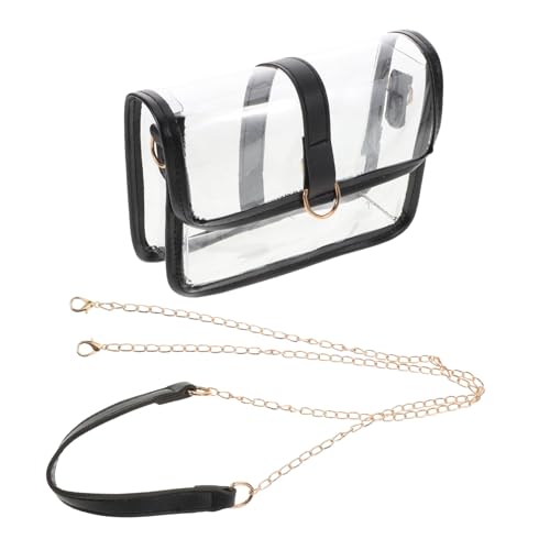 Beaupretty Transparente PVC Schultertasche Damen Große Kapazität Klare Umhängetasche für Schule Stadion Konzert Alltag von Beaupretty
