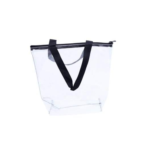Beaupretty Transparente PVC Waschbeutel Multifunktional Kosmetiktasche Reise Organizer Handtasche Tragbar Schultertasche Schwarz von Beaupretty