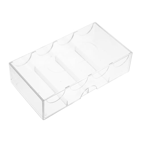 Beaupretty Transparente Pokerchip Aufbewahrungsbox mit Fächern Großer Kapazität Robuster Acryl Chip Organizer Praktischer und Transparenter Haushalts Poker Chip Halter für Einfache Lagerung von Beaupretty