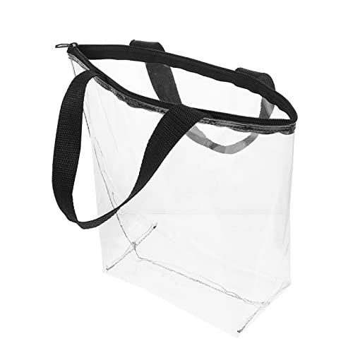 Beaupretty Transparente Reißverschlusstasche Kosmetiktasche Kulturbeutel Klarsichtbeutel Stadion Zugelassen Reisen Tote-Einsatz-Organizer Weiche Eva Frauen-Tasche PVC Damen Bilden Handtasche von Beaupretty