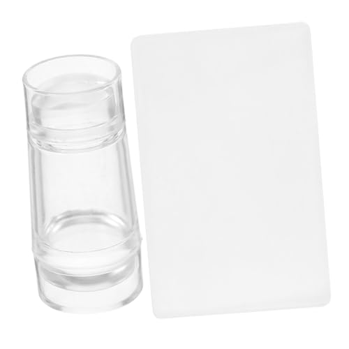 Beaupretty Transparentes Doppelseitiges Silikon Nail Stamper mit Schaber Klarer Jelly Stempel für Präzise French Manicure und DIY Nail Art Vielseitiges Nagelstempel tool für Kreative Designs von Beaupretty