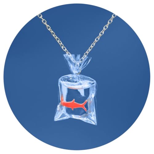 Beaupretty Transparentes Schmuckset mit Kreativem Koi fisch Anhänger Modische Halskette und Ohrstecker aus Langlebigem Resin Wasserfester Modeschmuck für Damen Besonderes Geschenk von Beaupretty