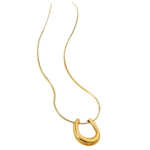 Beaupretty U Förmige Damen Halskette Goldfarbene Schmuckkette aus Premiumlegierung Leicht und Elegant Ästhetische Statement Kette für Alltag und Party von Beaupretty