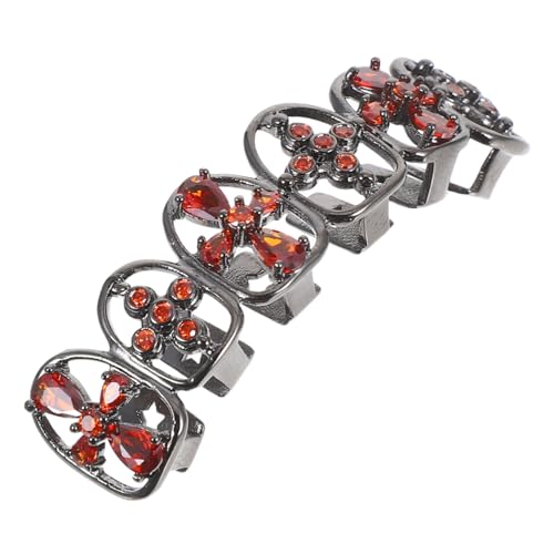 Beaupretty Vampir Zahn Grills mit Rotem Kreuz und Farbigen Zirkoniasteinen Gothisches Halloween Cosplay Schmuck Leichte Atmungsaktive Hip Hop Zähne Caps für Damen und Herren Langlebiges von Beaupretty