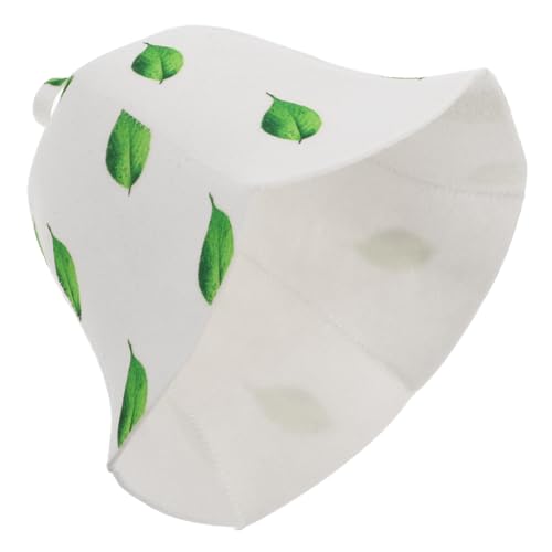 Beaupretty Verdickter Filz Saunahut mit Stark Saugfähigem Material und Modischem Thermalprint Leichter Grüner Sauna Hut für Damen und Herren Schützende Badhut-kappe für Spa und Dampfbad von Beaupretty