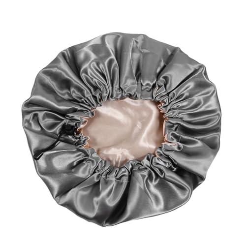 Beaupretty Verstellbare Duschhaube Aus Satin Doppellagige Schlafhaube Für Damen Elastische Kante Für Bad Nacht Und Haarpflege von Beaupretty