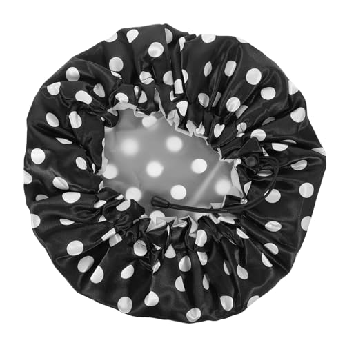 Beaupretty Verstellbare Große Duschhaube Damen Herren Doppellagig Haartrocknungsschutz Badekappe mit Niedlichem Print für Trockenes Geschütztes Haar Beim Duschen von Beaupretty