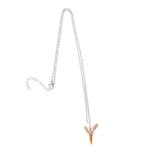 Beaupretty Verstellbare Haifischzahn Kette mit Echtem Anhänger Handgefertigtes Sommer Schmuckstück für Surfer und Strandliebhaber Unisex Metallkordel Halsband von Beaupretty