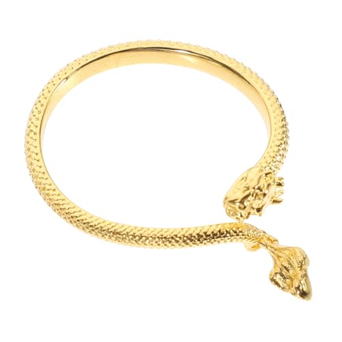 Beaupretty Verstellbarer Damenring Dragon Swing Tail Design Elektrokupfer Goldfarbener Modeschmuck Eleganter Fingerschmuck für Alltag und Party von Beaupretty