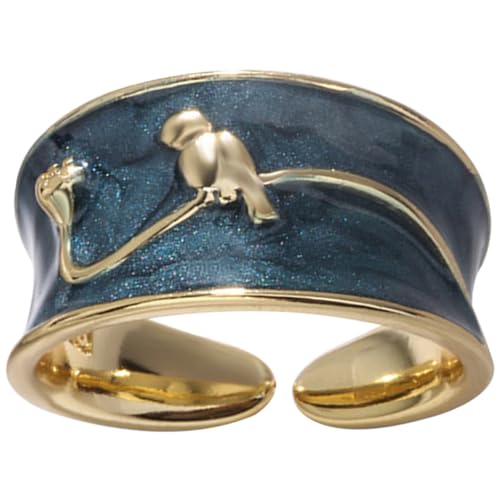 Beaupretty Verstellbarer Damenring Metall mit Buntem Emaille Design Elegantes Fingerzubehör für Mädchen und Frauen für Partys und Besondere Anlässe von Beaupretty
