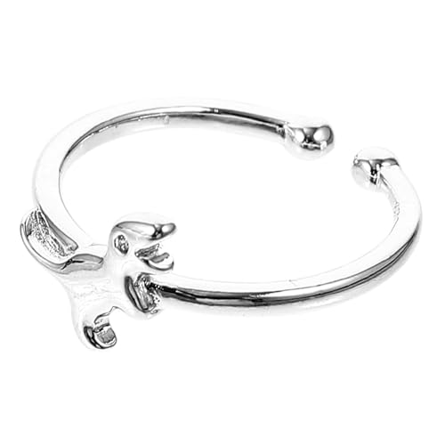 Beaupretty Verstellbarer Dinosaurier Ring Damen Kupfer Schmuck Offener Fingerring Modischer Accessoire Alltag und Anlass von Beaupretty