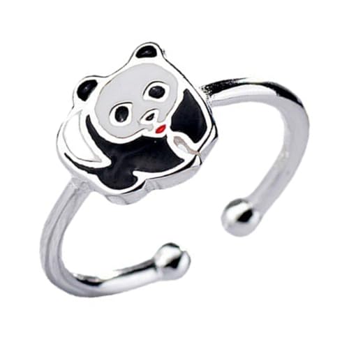 Beaupretty Verstellbarer Panda Offener Damenring Kreatives Design Schmuck Für Alltag Party von Beaupretty