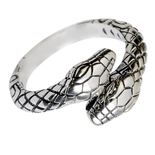 Beaupretty Verstellbarer Schlangenring Herren Damen Vintage Punk Finger Ring Knöchelring Trendiger Schmuck für Alltag Party Halloween von Beaupretty