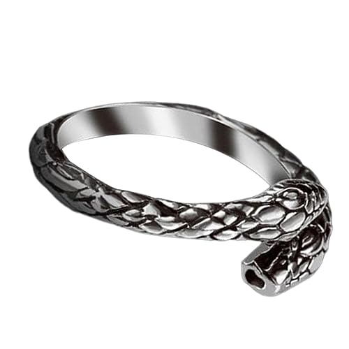 Beaupretty Verstellbarer Schlangenring für Herren und Damen Cooler Vintage Punk Finger Schmuck Offener Ring für Alltag Halloween Party Modisches Statement Accessoire von Beaupretty