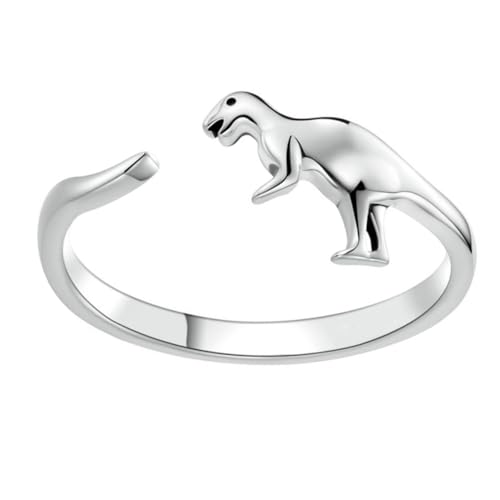 Beaupretty Verstellbarer Sterling Silber Dinosaurier Offener Ring Damen Schmuck Modischer Animal Open Ring Elegantes Accessoire Für Alltag Und Party von Beaupretty