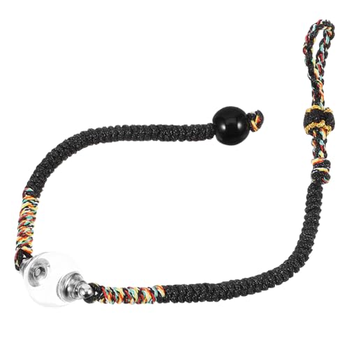 Beaupretty Verstellbares Damenarmband mit Geflochtenem Roten Seil Transparenter Glasperlen-anhänger zum Öffnen Individuelles Anhänger-armband als Modisches Geschenk für Frauen von Beaupretty
