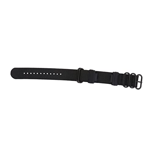 Beaupretty Verstellbares Nylon Canvas Uhrband Schwarz mit Adapter und Werkzeug Komfortables Langlebiges Armband für Herren und Damen Vielseitig Anpassbar für Verschiedene Handgelenkgrößen von Beaupretty