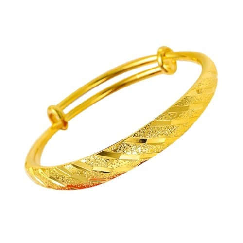 Beaupretty Verstellbares goldfarbenes Armband aus umweltfreundlichem Messing vergoldeter Schmuck mit Sternen Motiv zarter Damen Bangle für Hochzeit Alltag und besondere Anlässe von Beaupretty