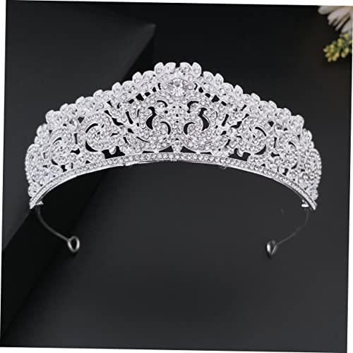 Beaupretty Vintage Braut Tiara Silber mit Funkelnden Strasssteinen Leichtes Haarschmuck Accessoire für Hochzeit Romantisches Stirnband für Damen und Braut Eleganter Kopfschmuck von Beaupretty