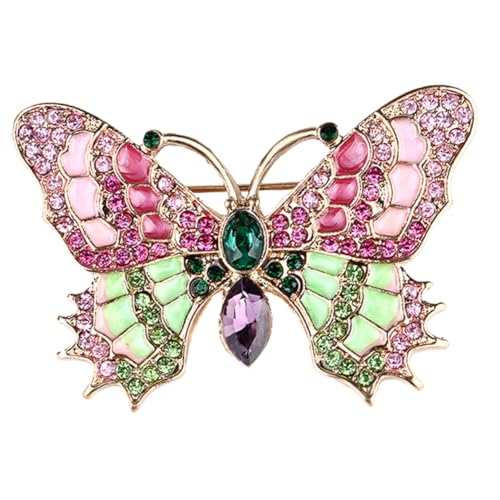 Beaupretty Vintage Butterfly Brosche Pin für Frauen Emaille Anstecknadel mit Strassdekoration Vielseitig für Kleider Schals Hüte für Anlässe Wie Weihnachten Geburtstage oder Hochzeiten von Beaupretty