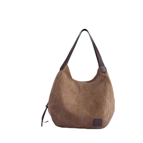 Beaupretty Vintage Canvas Handtasche für Frauen Große Umhängetasche mit Ledergriff Hasp Verschluss Weiche Lässige Mumientasche für Schule Reisen Beaupretty Vintage Canvas Handtasche für Frauen Große Umhängetasche mit Ledergriff Hasp Verschluss Weiche Lässige Mumientasche für Schule Reisen von Beaupretty