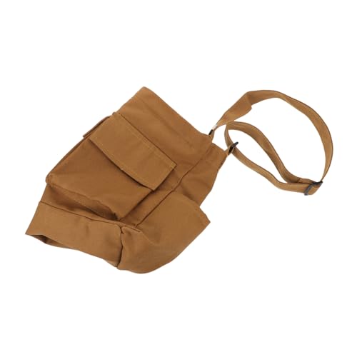 Beaupretty Vintage Canvas Messenger Bag Damen Große Kapazität Crossbody Single Shoulder Handbag Braun Robust Retro Stil Vielseitig für Arbeit Reisen Alltag von Beaupretty