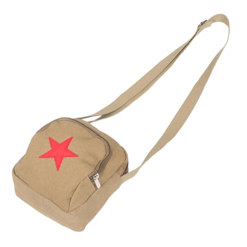 Beaupretty Vintage Canvas Schultertasche Leicht mit Rotem Chinesischem Stern Komfortable Umhängetasche für Alltag und Reisen Stilvolle Retro Satchel mit Patriotischem Design in Khaki Beaupretty Vintage Canvas Schultertasche Leicht mit Rotem Chinesischem Stern Komfortable Umhängetasche für Alltag und Reisen Stilvolle Retro Satchel mit Patriotischem Design in Khaki von Beaupretty