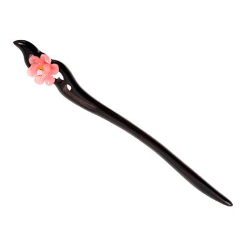 Beaupretty Vintage Chinesischer Haarstab mit Blumenmotiv Dekoratives Haarstäbchen für Damen Robustes Holz Geeignet für Langes Haar Haarschmuck Accessoire für Partys und Cosplay von Beaupretty