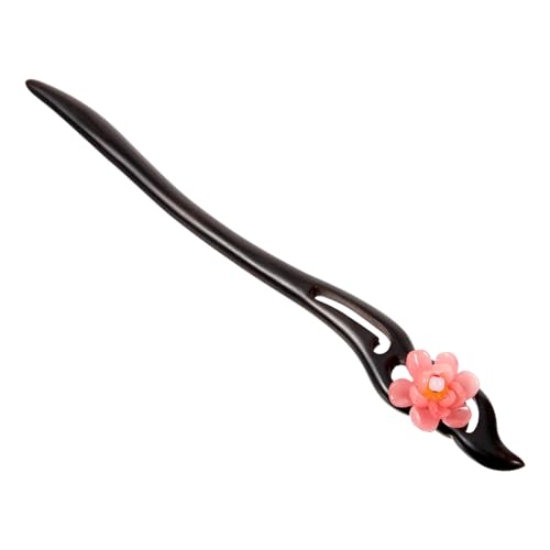 Beaupretty Vintage Chinesischer Haarstab mit Blumenmotiv Holz Haarschmuck für Damen Dekorativer Haarnadel Stick Robustes Accessoire für Partys Cosplay Hochzeiten und Besondere Anlässe von Beaupretty
