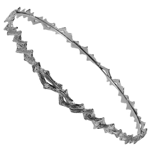 Beaupretty Vintage Crown Wave Haarreif Damen Metall Haarschmuck Non Slip Retro Hairband für Makeup Party Alltag Minimalistischer Wellendesign Haarschmuck von Beaupretty