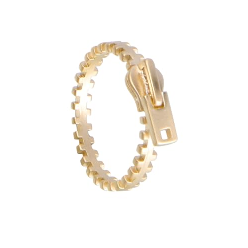 Beaupretty Goldener Vintage Reißverschlussring Für Frauen Langlebiger Metallring Mit Modischem Verschlussdesign Fingeraccessoires Für Mädchen Und Damen von Beaupretty
