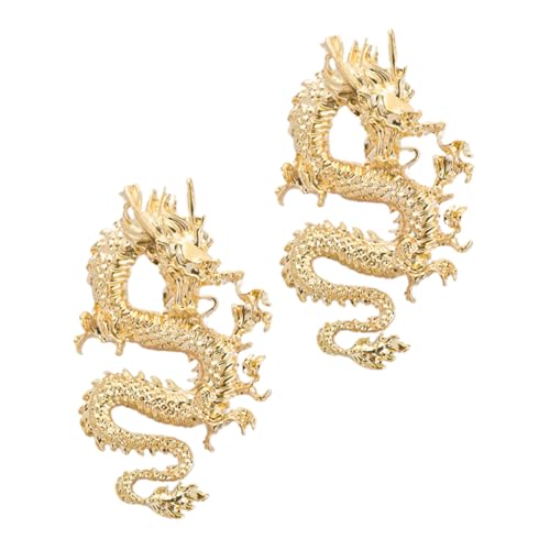 Beaupretty Vintage Drachen Ohrstecker Damen Metalldesign Leicht Chinesischer Stil Verarbeitung Ohrschmuck von Beaupretty