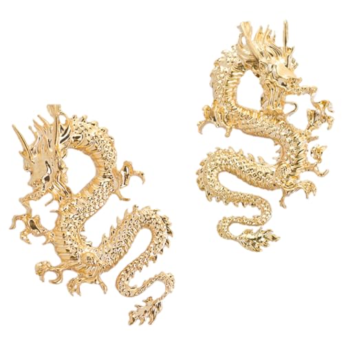 Beaupretty Vintage Drachen Ohrstecker Damen Ohrringe Leicht Bequem Chinesischer Stil Feine Verarbeitung Geschenk von Beaupretty