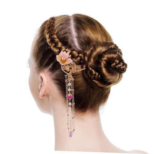 Beaupretty Vintage Haarnadel mit Perlen Chinesischer Schritt Schüttel Stil Haarschmuck Langlebige Legierung Dekorativer Haarkamm für Damen Geeignet für Traditionelle Feste Hochzeiten Cosplay von Beaupretty