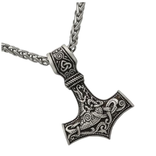 Beaupretty Vintage Herren Halskette mit Hammer Anhänger aus Legiertem Retro Dekorative Kette Modischer Schmuck und Geschenkidee für Männer Stilvoller Schutzamulett Anhänger von Beaupretty