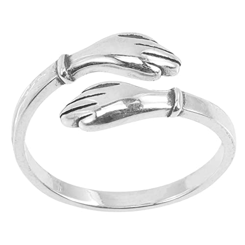 Beaupretty Umarmungsringe Aus Silber Für Damen Verstellbare Offene Ringe Modeschmuck Für Frauen Statement-ringe Für Teenager Geeignet Für Weihnachten Valentinstag Und Geburtstag von Beaupretty