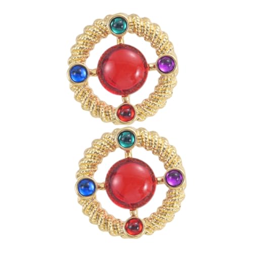 Beaupretty Vintage Rubine Ohrstecker Damen Ohrringe Schmuck Retro Edelstein Inlay Ohrschmuck Alltag und von Beaupretty