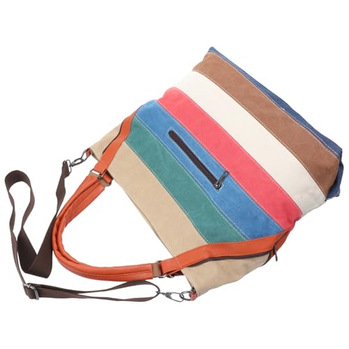 Beaupretty Vintage Schultertasche Damen Groß Kapazität Canvas Umhängetasche Casual Crossbody Bag für Alltag Arbeit Schule und Reisen von Beaupretty