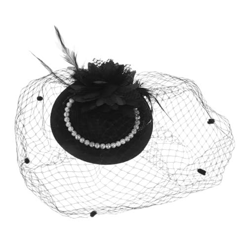Beaupretty Vintage Tea Party Hut Mit Schleier Und Perlen-stirnband Eleganter Fascinator Für Für Hochzeiten Teepartys Und Anlässe von Beaupretty