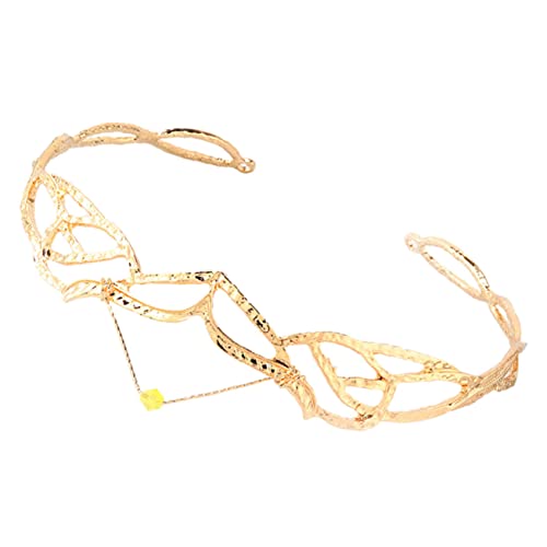 Beaupretty Vintage Tiara Haarband Damen Gold Haarschmuck Krone Elegant Leicht Für Alltag Party Hochzeit Braut Schmuck Zubehör von Beaupretty