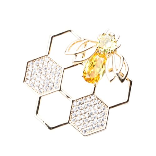 Beaupretty Geometrische Wabenbrosche mit Glänzender Biene Damen Anzug Corsage Kupfermaterial Vielseitig Einsetzbar Leicht und Tragbar Schmuckstück für Kleidung und Pullover Beaupretty Geometrische Wabenbrosche mit Glänzender Biene Damen Anzug Corsage Kupfermaterial Vielseitig Einsetzbar Leicht und Tragbar Schmuckstück für Kleidung und Pullover von Beaupretty