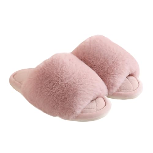 Beaupretty Warme Damen Winter Hausschuhe Eva plüsch Offen Rutschfest Leicht Weiche Hautfreundliche Pantoffeln für Gemütlichen Indoor Gebrauch von Beaupretty